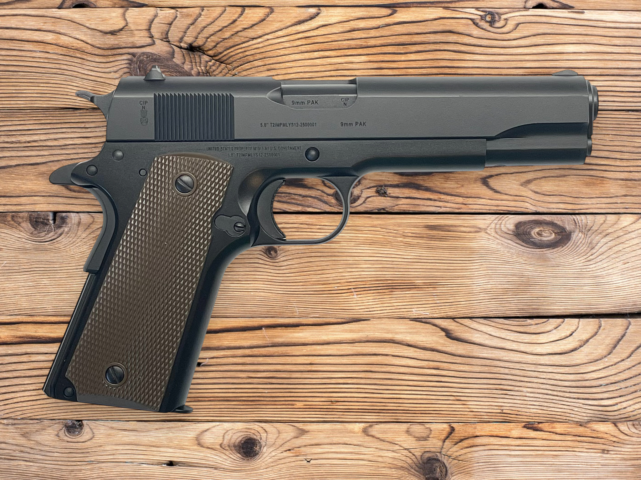 M1911 A1 U.S. GOVERNMENT 5.0’’ Barrel, 9MM PAK BLANK