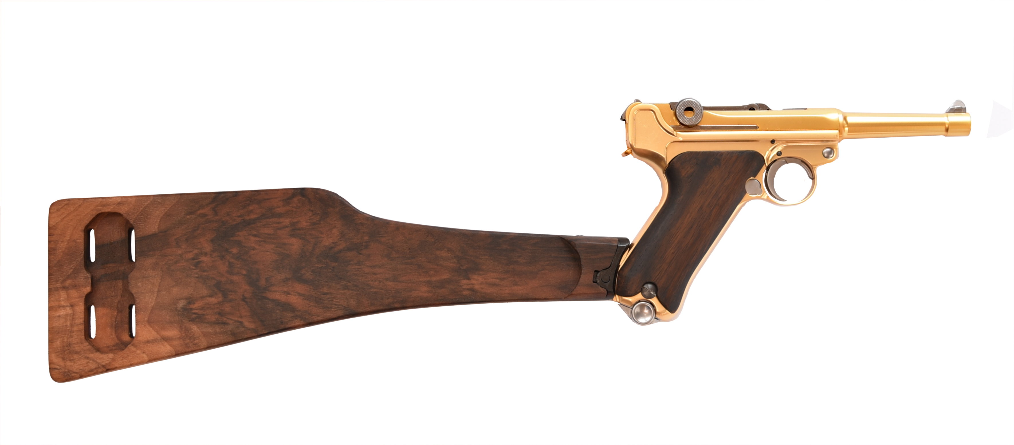 Walnut Shoulder Stock for pistol Luger P08
