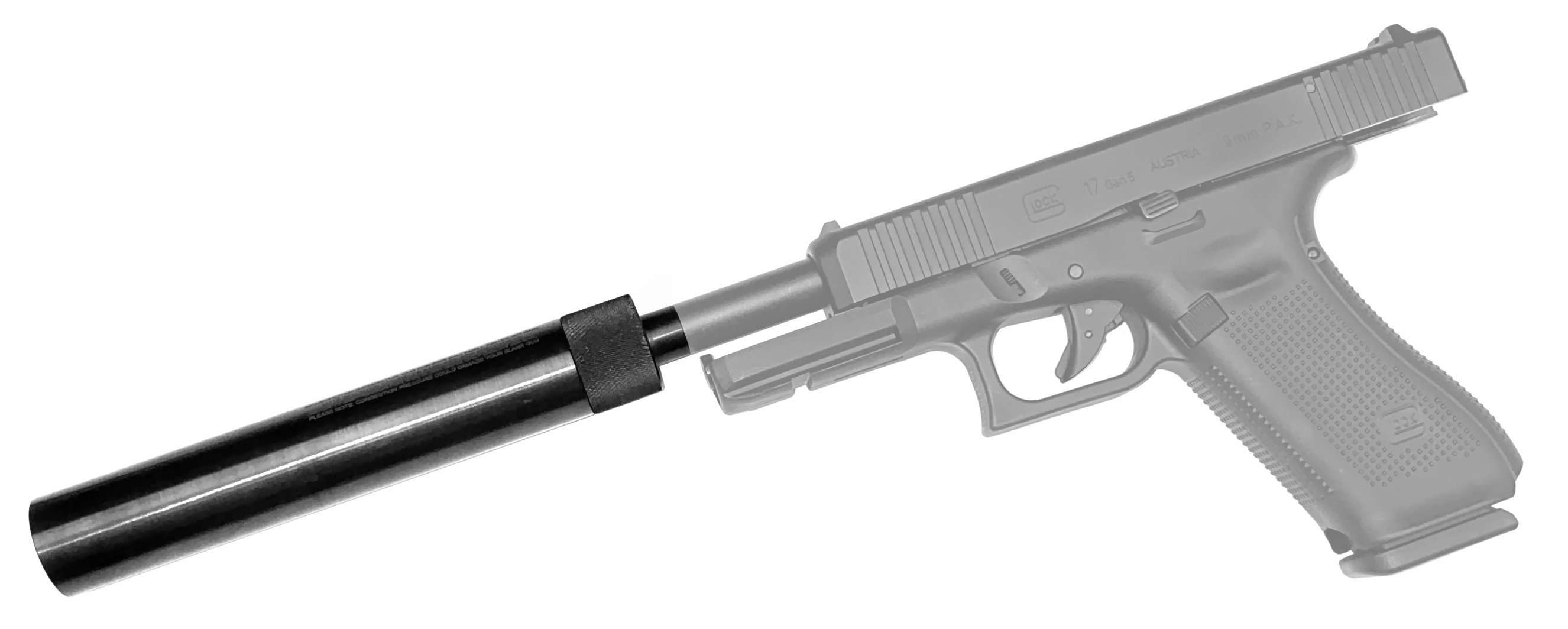 Silencer for GLOCK 17 GPDA9 PP P30 22 P99 PPQ M2 M&P 9c 9  ERMA 9mm P.A.K Blank
