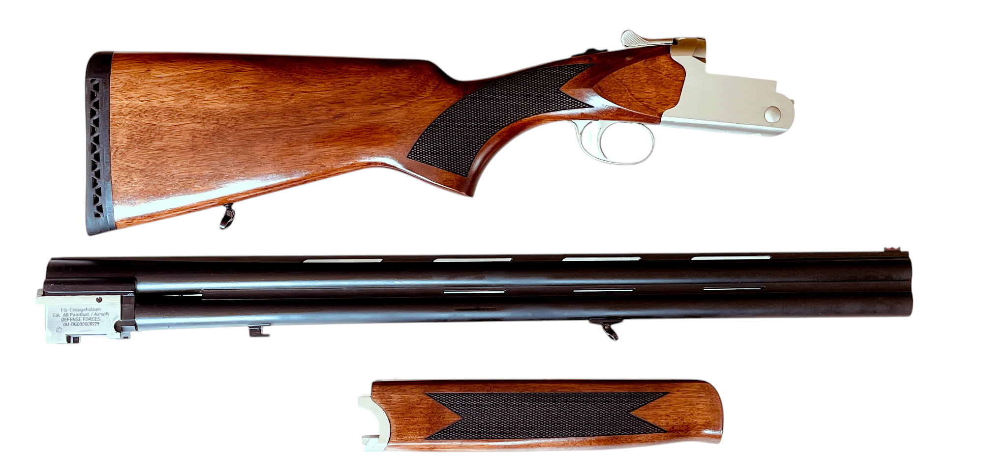 STEEL HUNTER .68 Heimverteidigung Pepperball / Paintball Bockdoppelflinte STAINLESS mit KOFFER