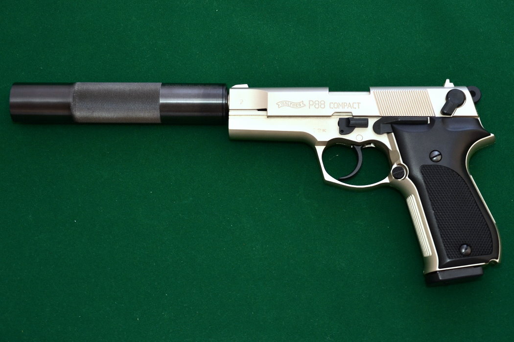 Silencer for Walther P88 Compact 9mm P.A.K.