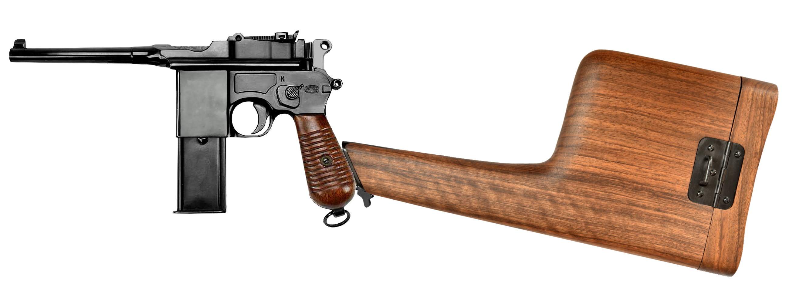 Shoulder Stock Holster with Harrness for Mauser C96 & M712 with 20rd Magazine