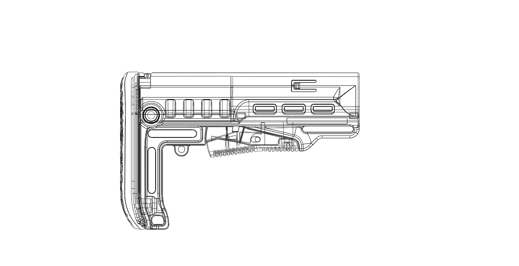 GERMANTAC Commercial Stock TAN for Shotgun, AR15, AK47 and more