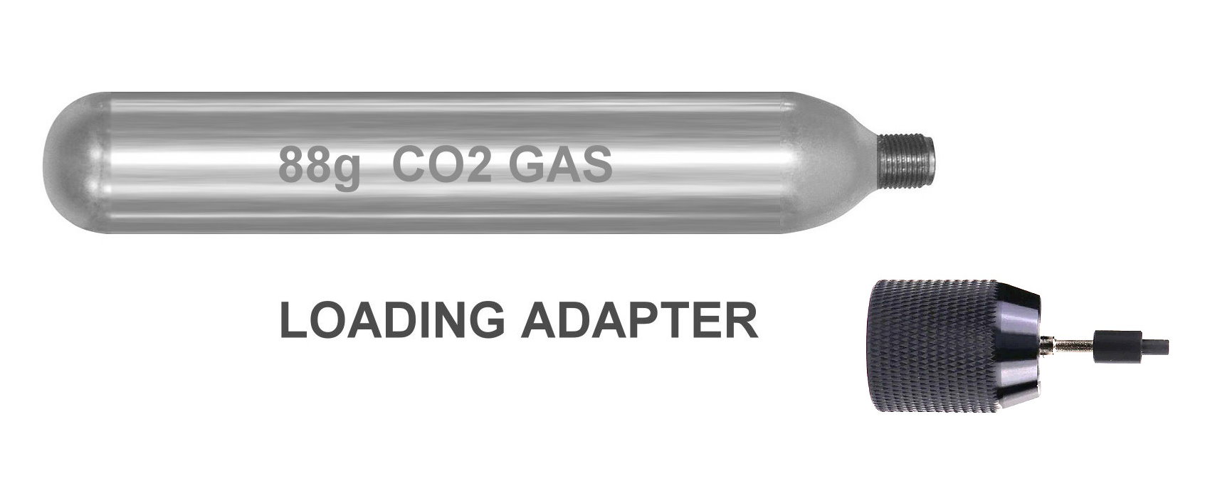 Charging adapter for 88 g CO2 Cartridges for Steel Defender & Hammer, thread M16 x 1.5 mm