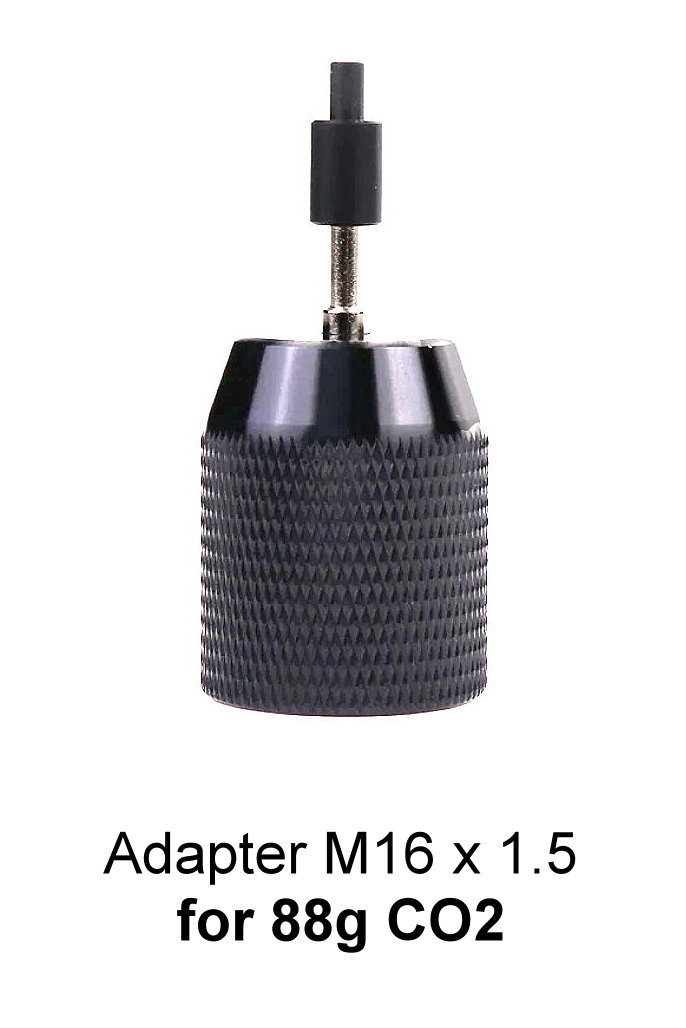 Charging adapter for 88 g CO2 Cartridges for Steel Defender & Hammer, thread M16 x 1.5 mm