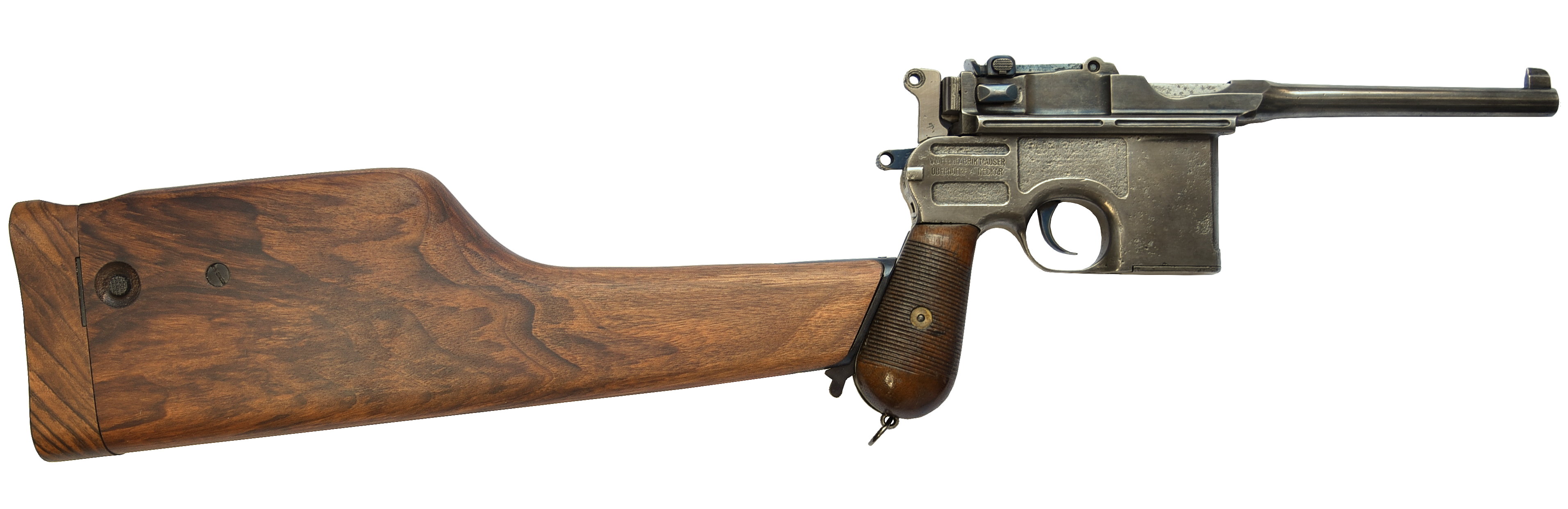 Wooden Shoulder Stock - Holster for Mauser C96 with 10 round magazin