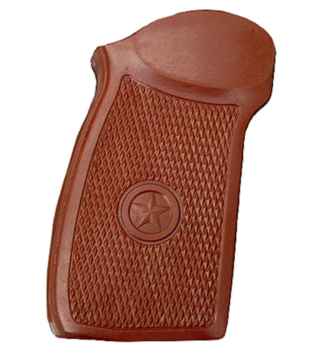Breite braune Griffschallen für Makarov PMM & MP654K CO2