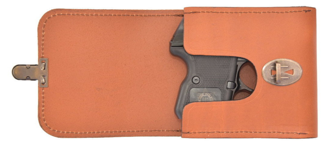 Gürteltasche DUNKELORANGE / Holster aus Leder für STEEL EAGLE