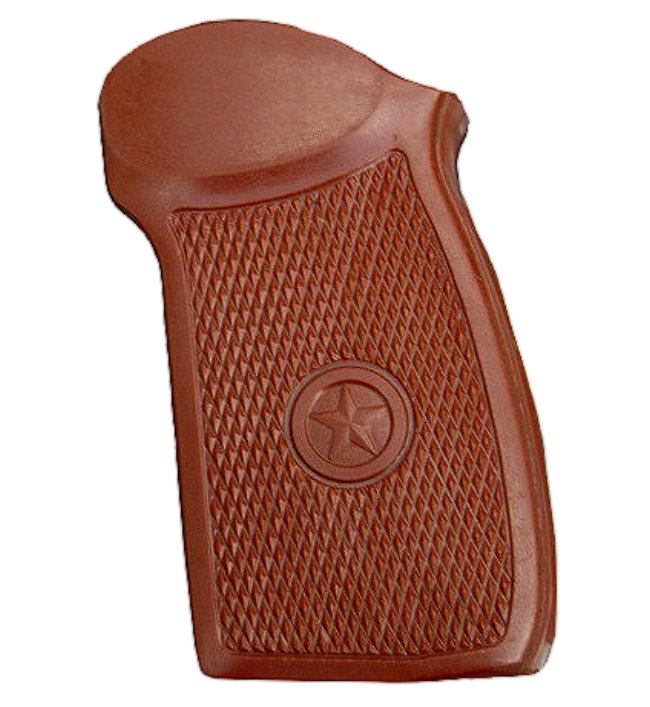 Breite braune Griffschallen für Makarov PMM & MP654K CO2