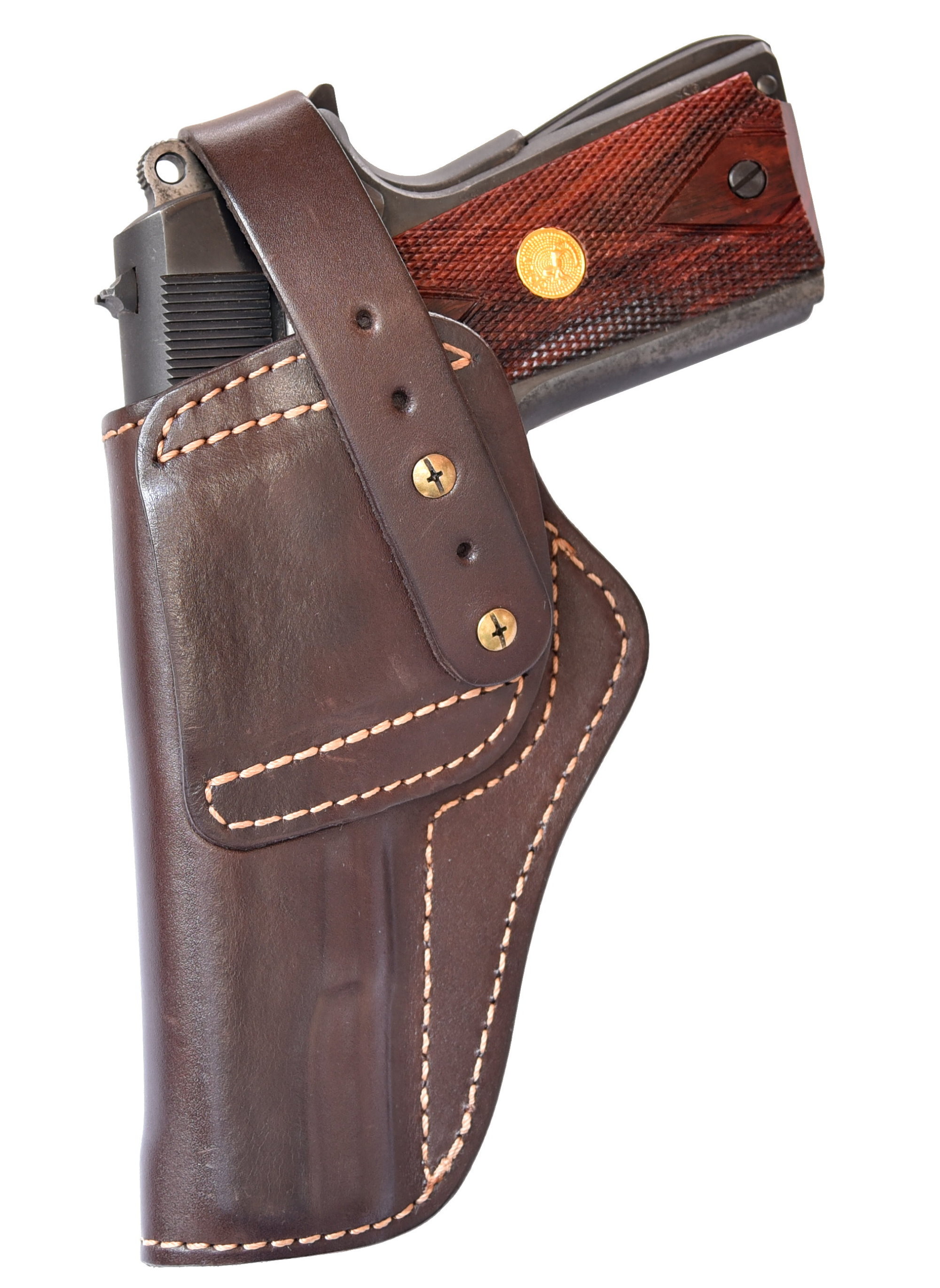Belt Holster leather brown for Colt M 1911