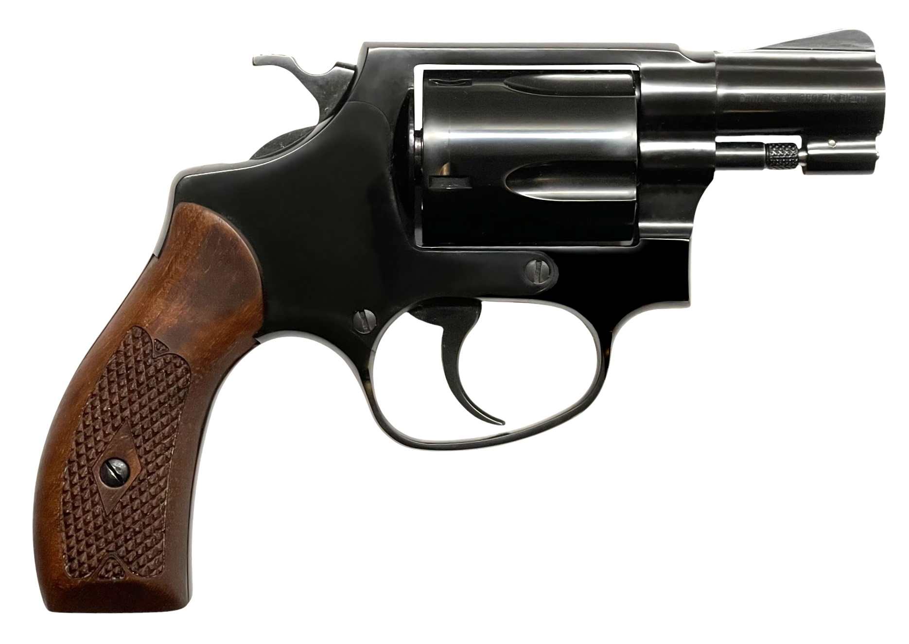 STEEL SCORPION-S Solid Stainless-Steel Blank Firing 9mm RK w. Walnut Grips