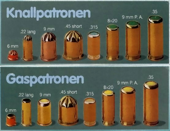 BLANK CARTRIDGES, 8 mm P.A.K. for Pistols
