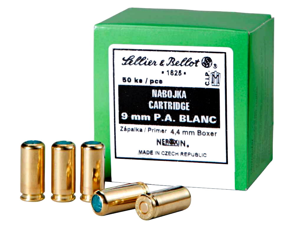 SELLER BELLOT BLANK FIRING CARTRIDGES, 9 mm PAK for Pistols
