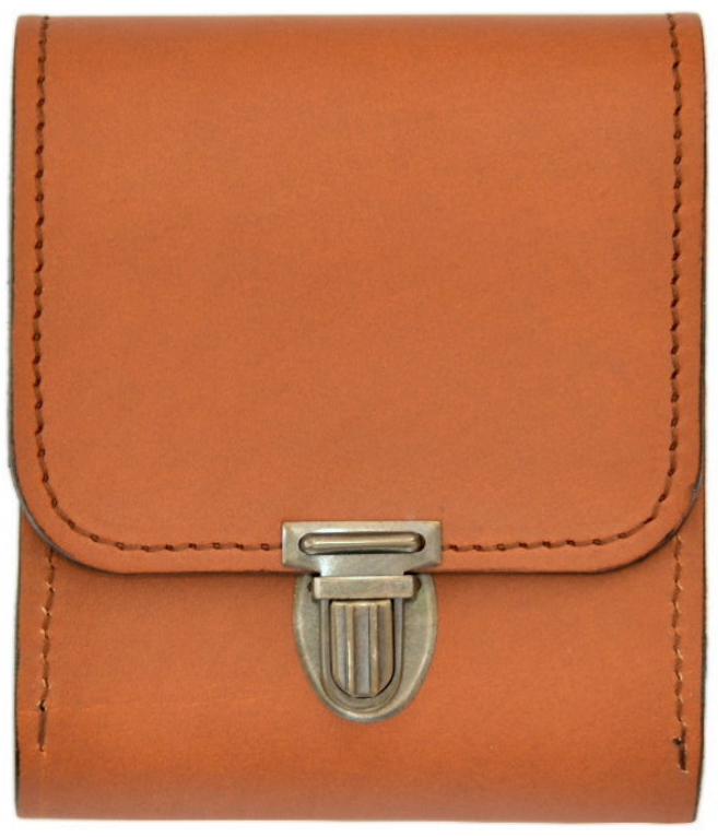 Gürteltasche DUNKELORANGE / Holster aus Leder für STEEL EAGLE