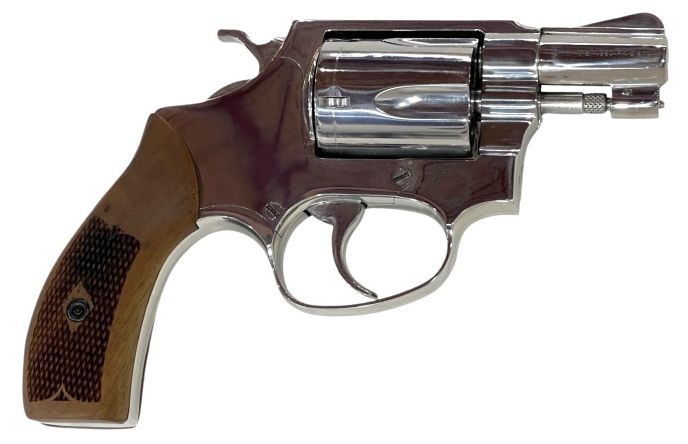 STEEL SCORPION-S Solid Stainless-Steel Blank Firing 9mm RK w. Walnut Grips