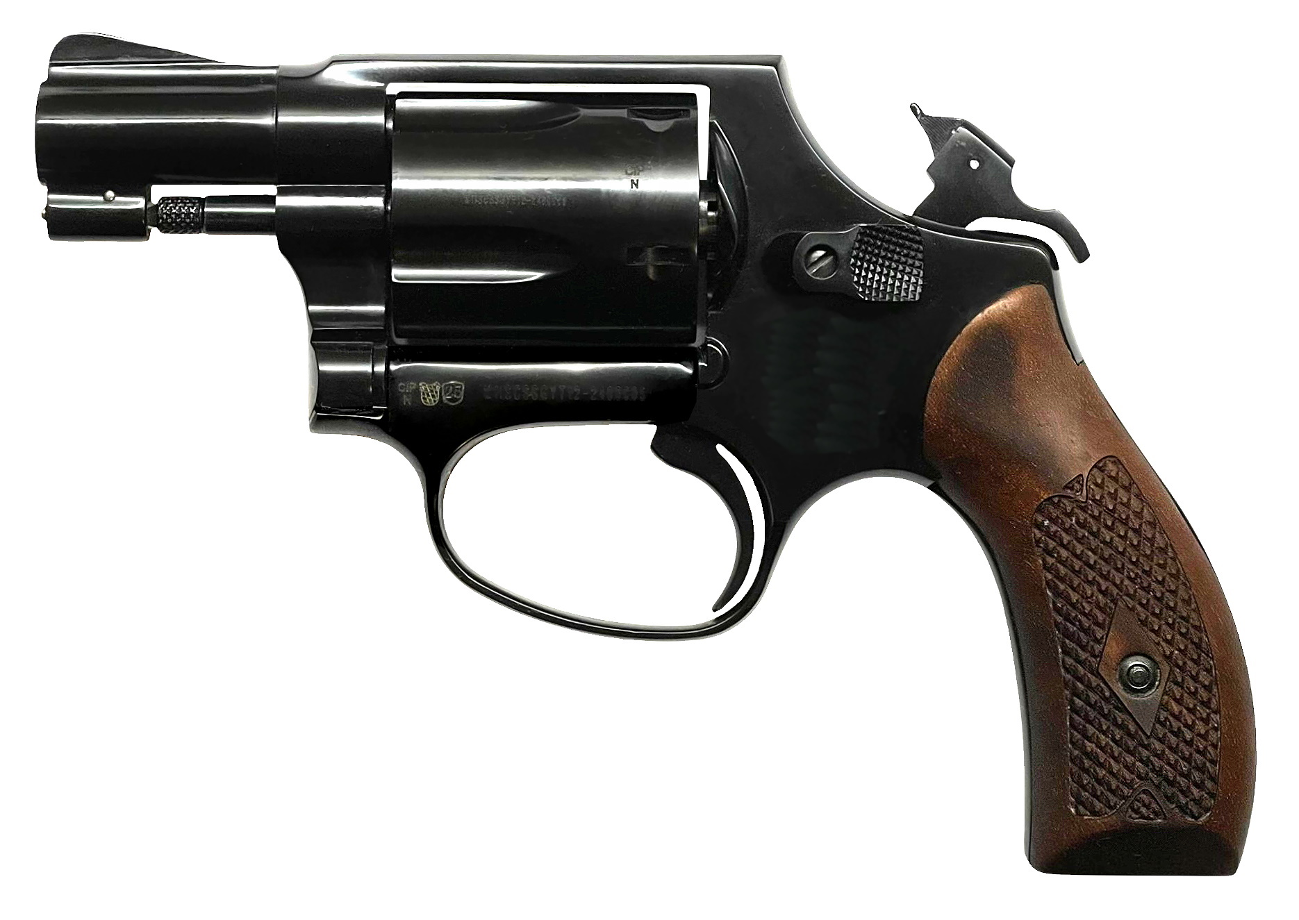 STEEL SCORPION-S Solid Stainless-Steel Blank Firing 9mm RK w. Walnut Grips