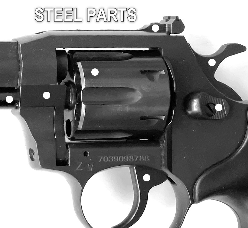 STEEL DOG 3'' SHERIFF TAC Revolver .209 Primers Blank
