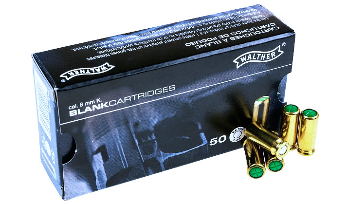 BLANK CARTRIDGES, 8 mm P.A.K. for Pistols