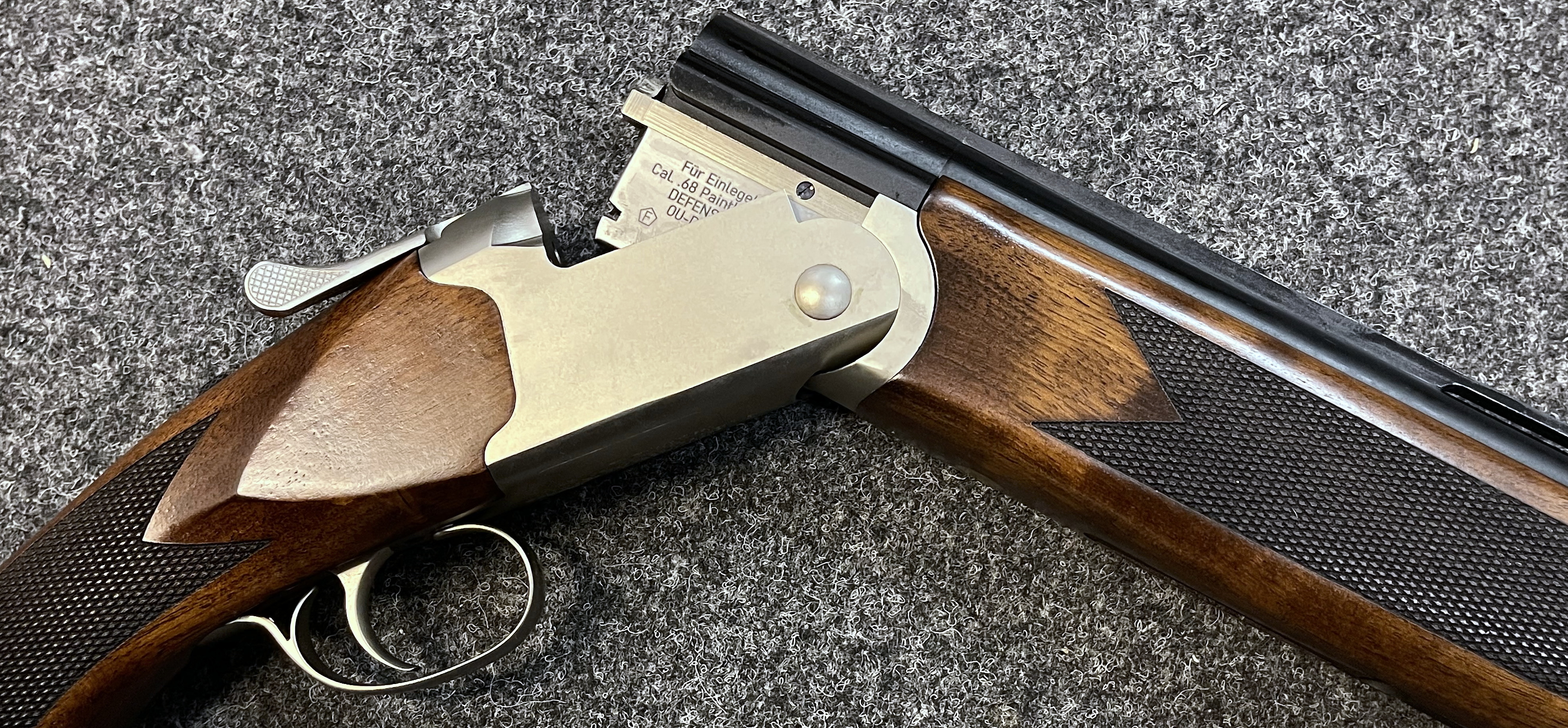 STEEL HUNTER .68 Heimverteidigung Pepperball / Paintball Bockdoppelflinte STAINLESS mit KOFFER