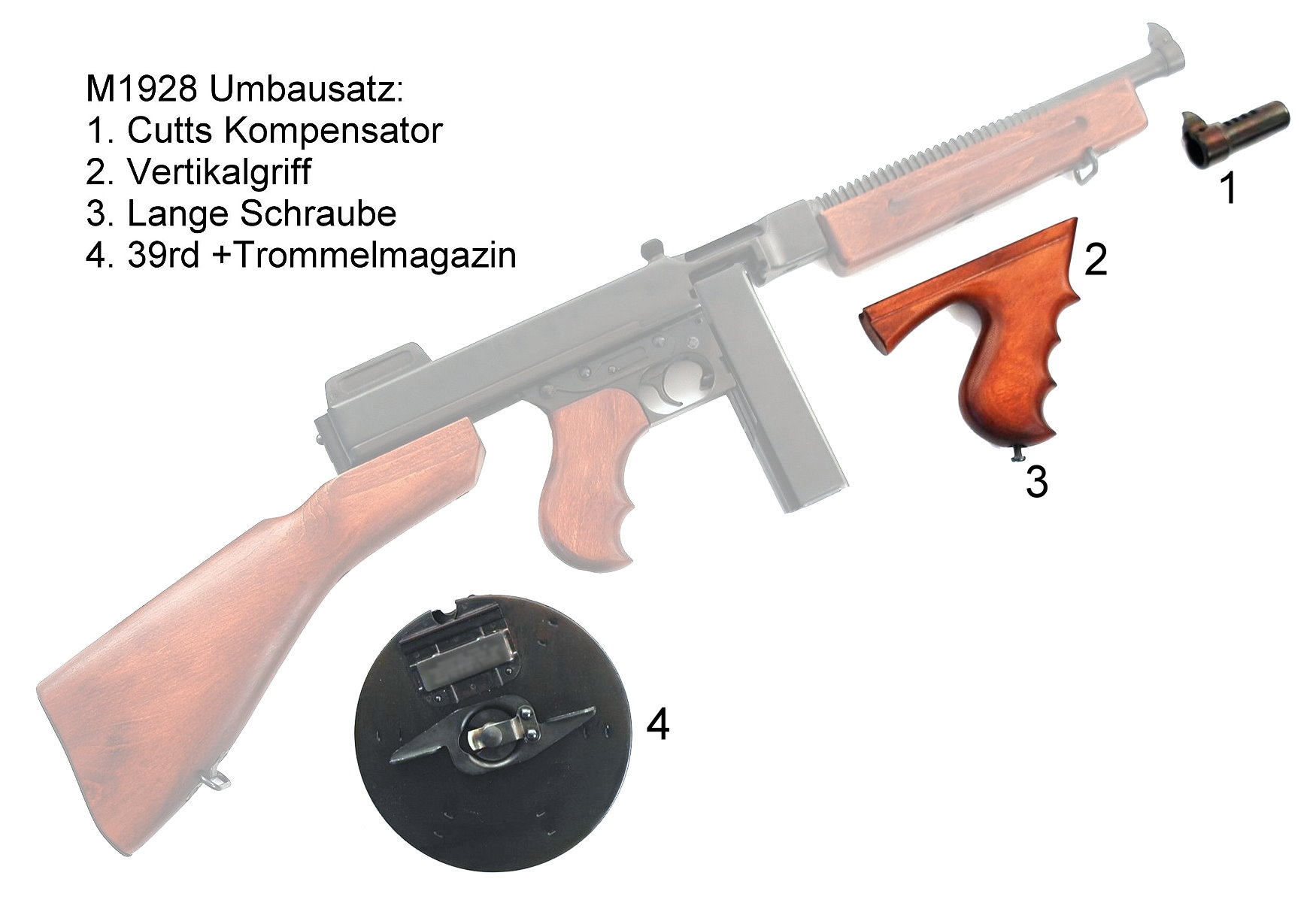 MGC MP Thompson CONVERSION KIT for M1921 (M1928) Chicago FireCaps