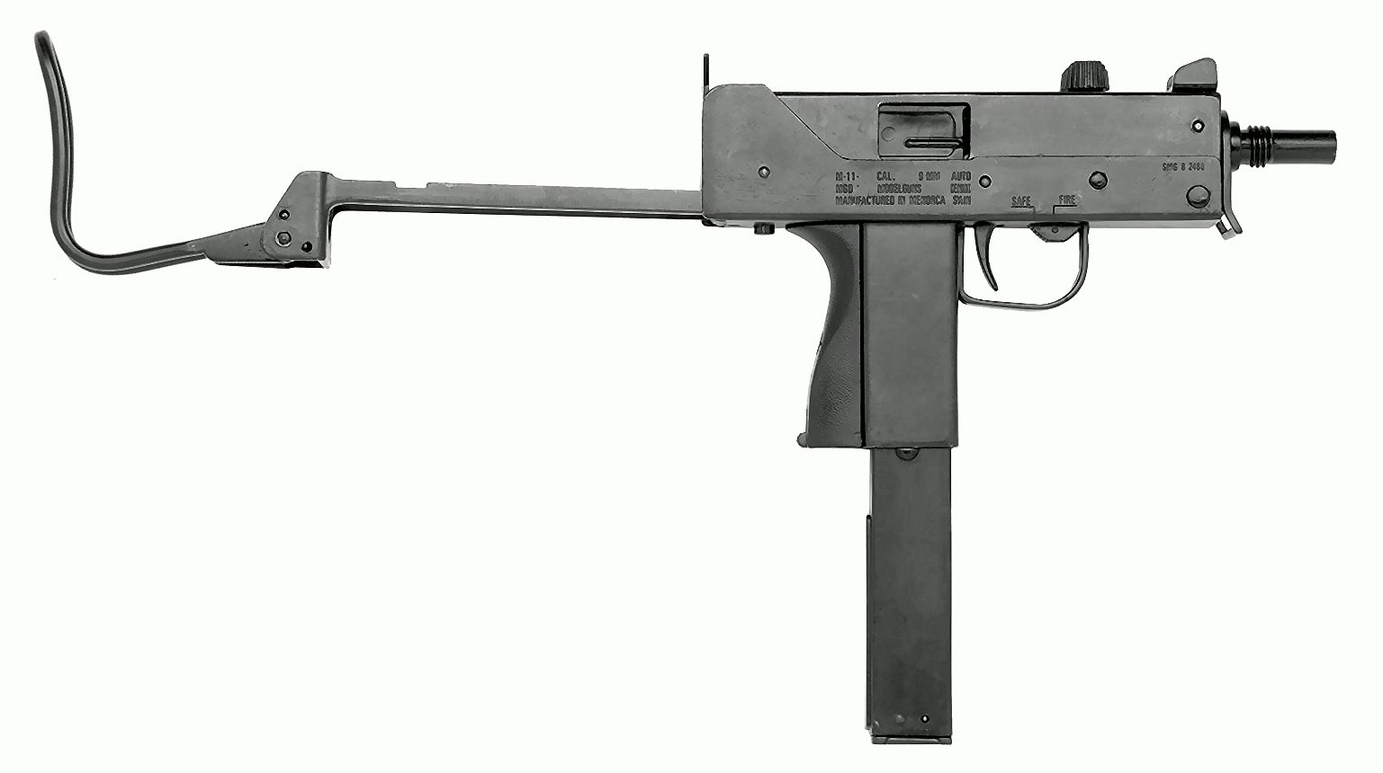 MP M11 Ingram model gun with Suppressor