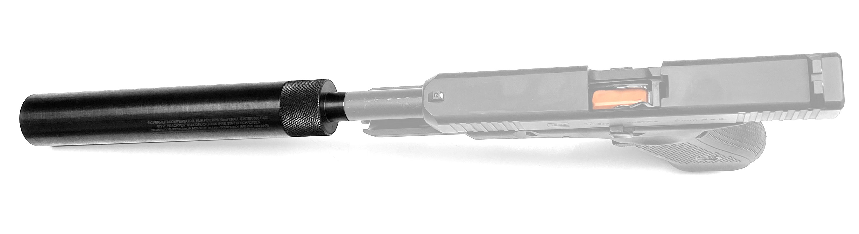 Silencer for GLOCK 17 GPDA9 PP P30 22 P99 PPQ M2 M&P 9c 9  ERMA 9mm P.A.K Blank