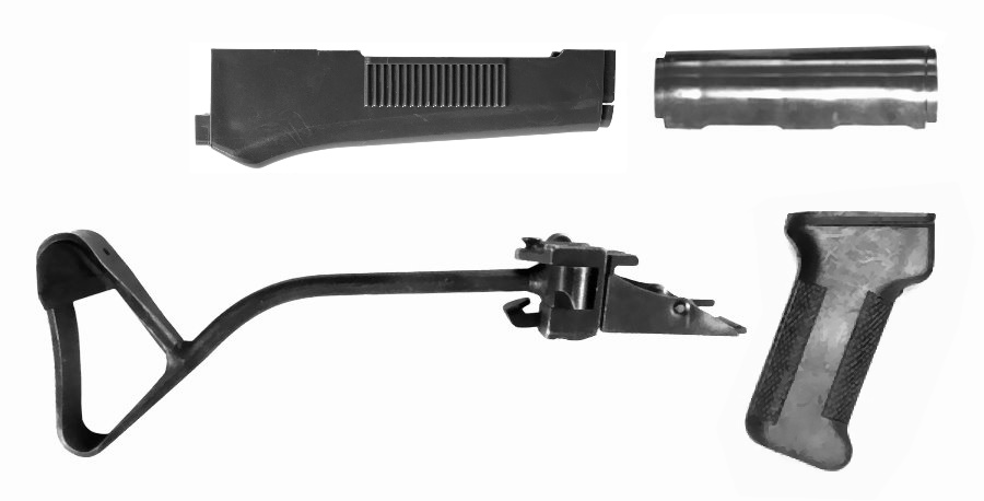 East German End of DDR NVA AK47 / AKM / AK74 SAIGA CUGIR PARATROOPER STOCK Set